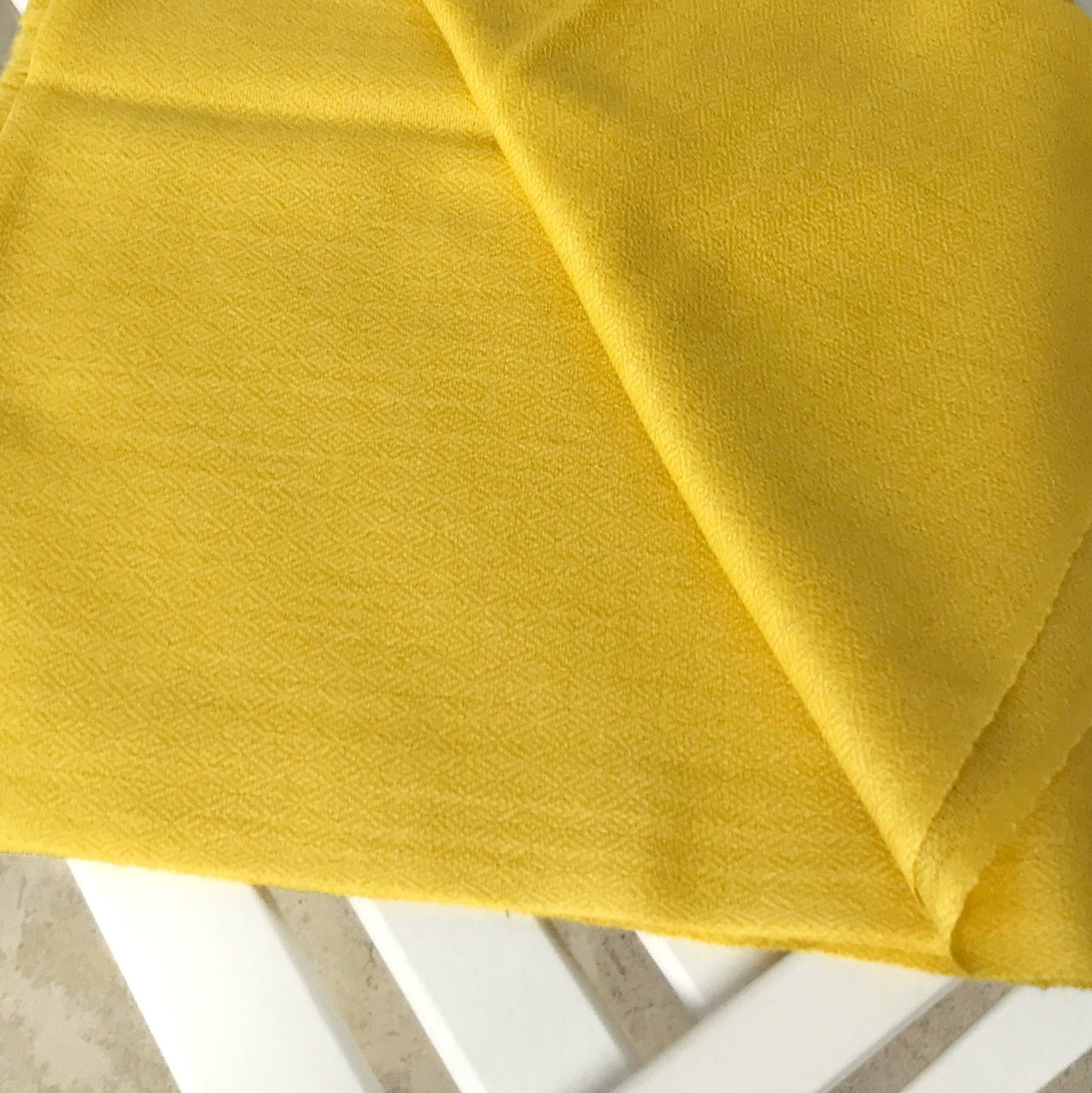 Yellow Cashmere Minimal Shawl/Scarf/wrap/Stole