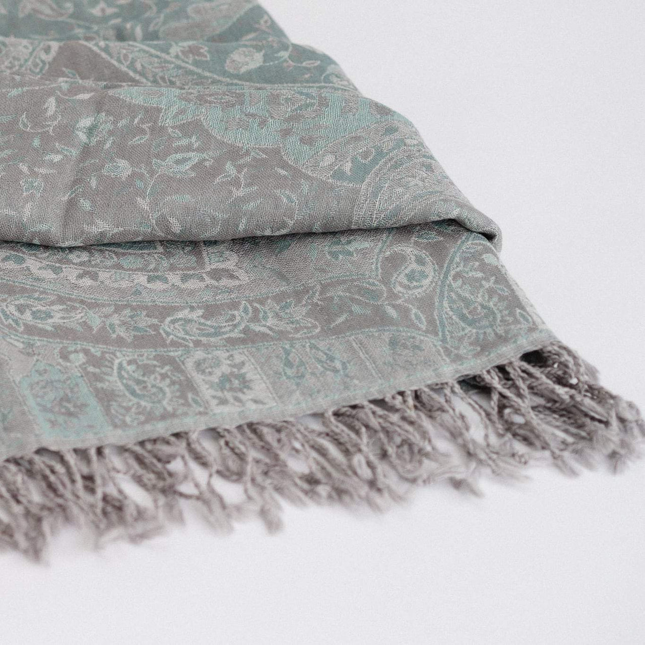 Pale Blue Pashmina Wool Shawl/Scarf/Blanket/Wrap/