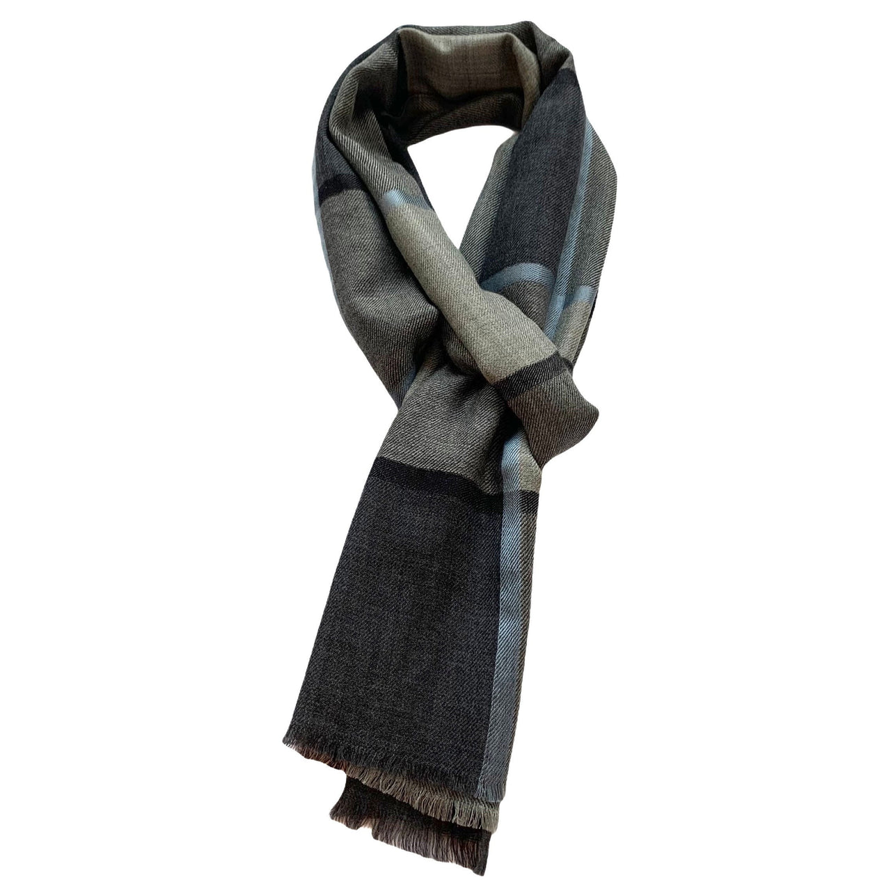 Cashmere Silk Grey/Charcoal unisex Scarf/Shawl/Wrap/Stole 28x76 inches