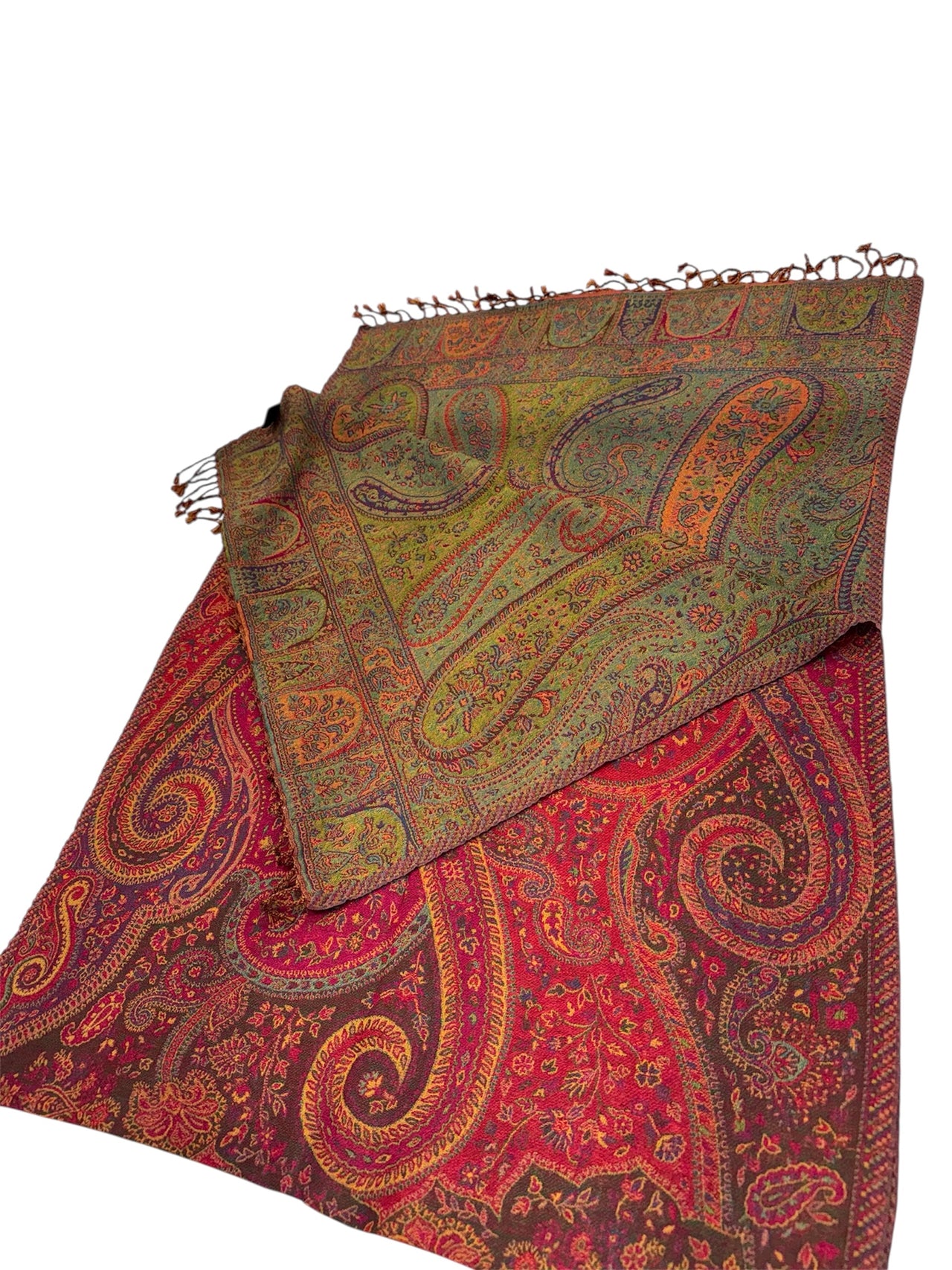 Gorgeous Red and Beige boiled wool Scarf/Shawl/Stole/Wrap