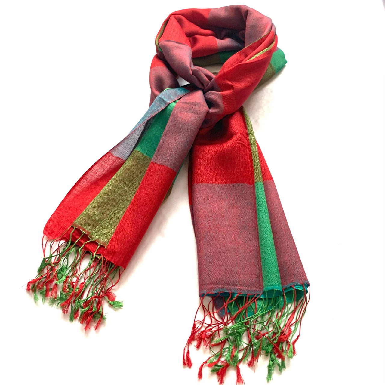 Multicoloured Silk Wool  pashmina Scarf/Shawl/Stole/Wrap