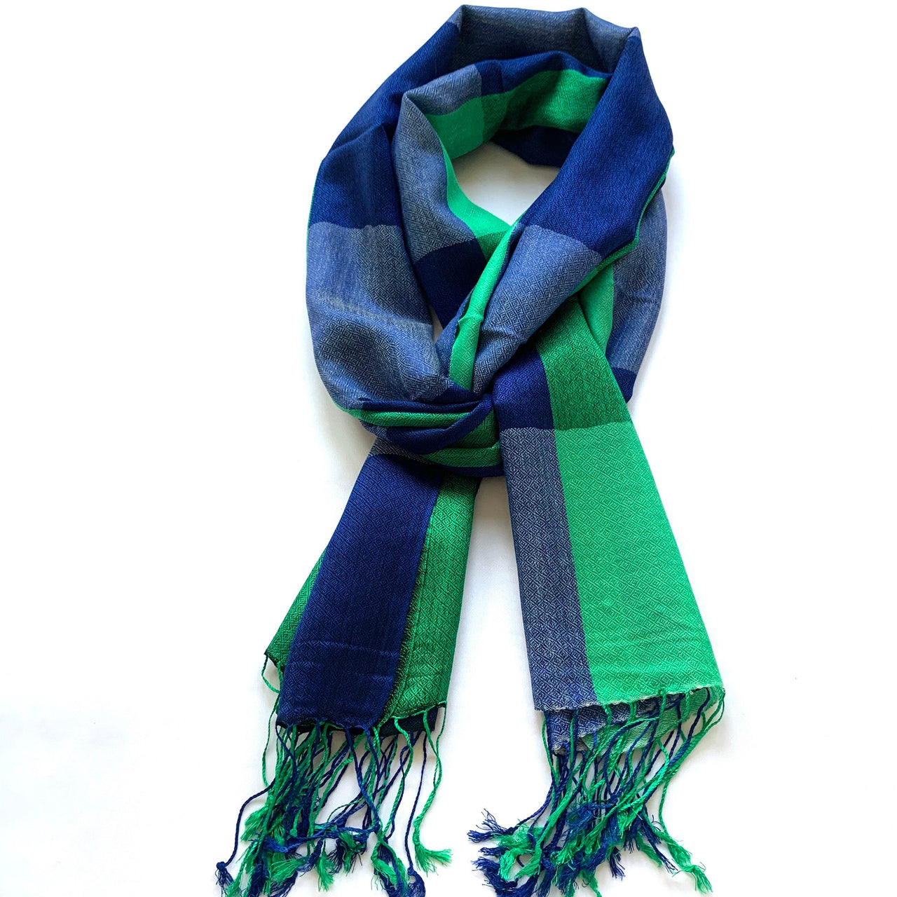 Chek Multicolour Silk wool Scarf/Shawl/wrap