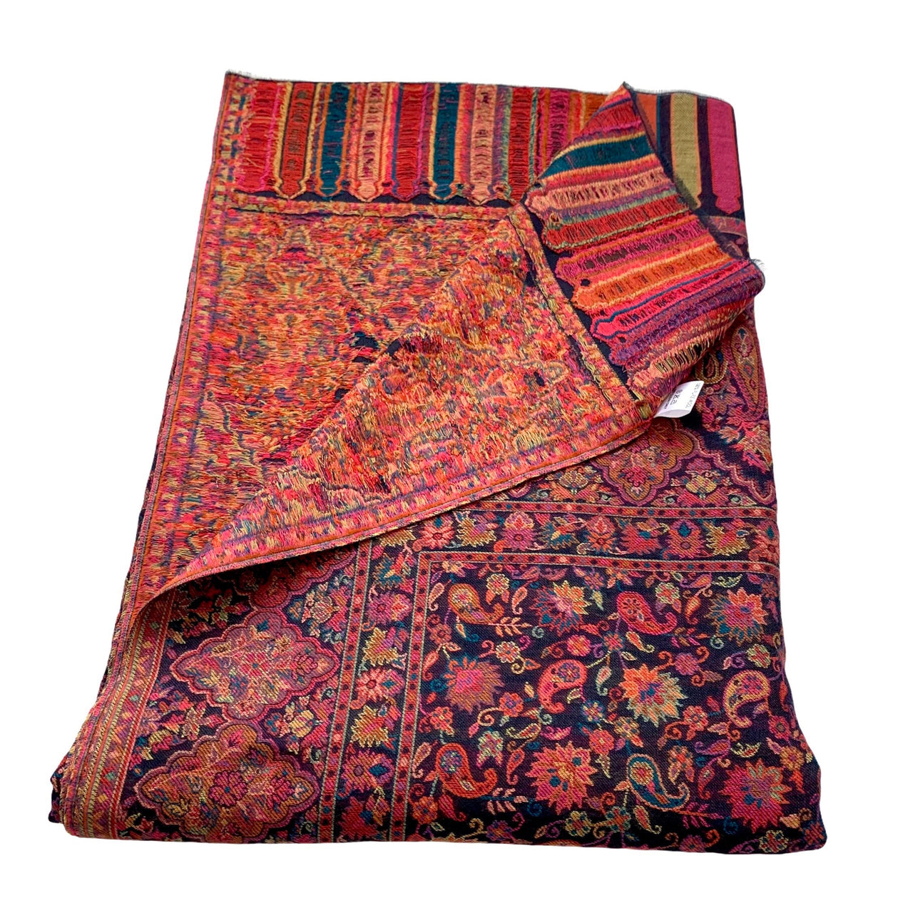 Gorgeous Shawl Black Multicoloured Kani Blanket Throw Wrap