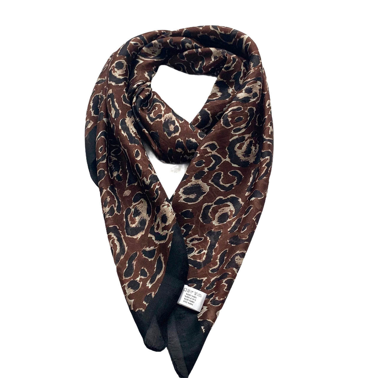 Leopard print Square Silk Scarf  Luxury Bandanas Neck Scarf Hijab Foulard Lady Tie Headband