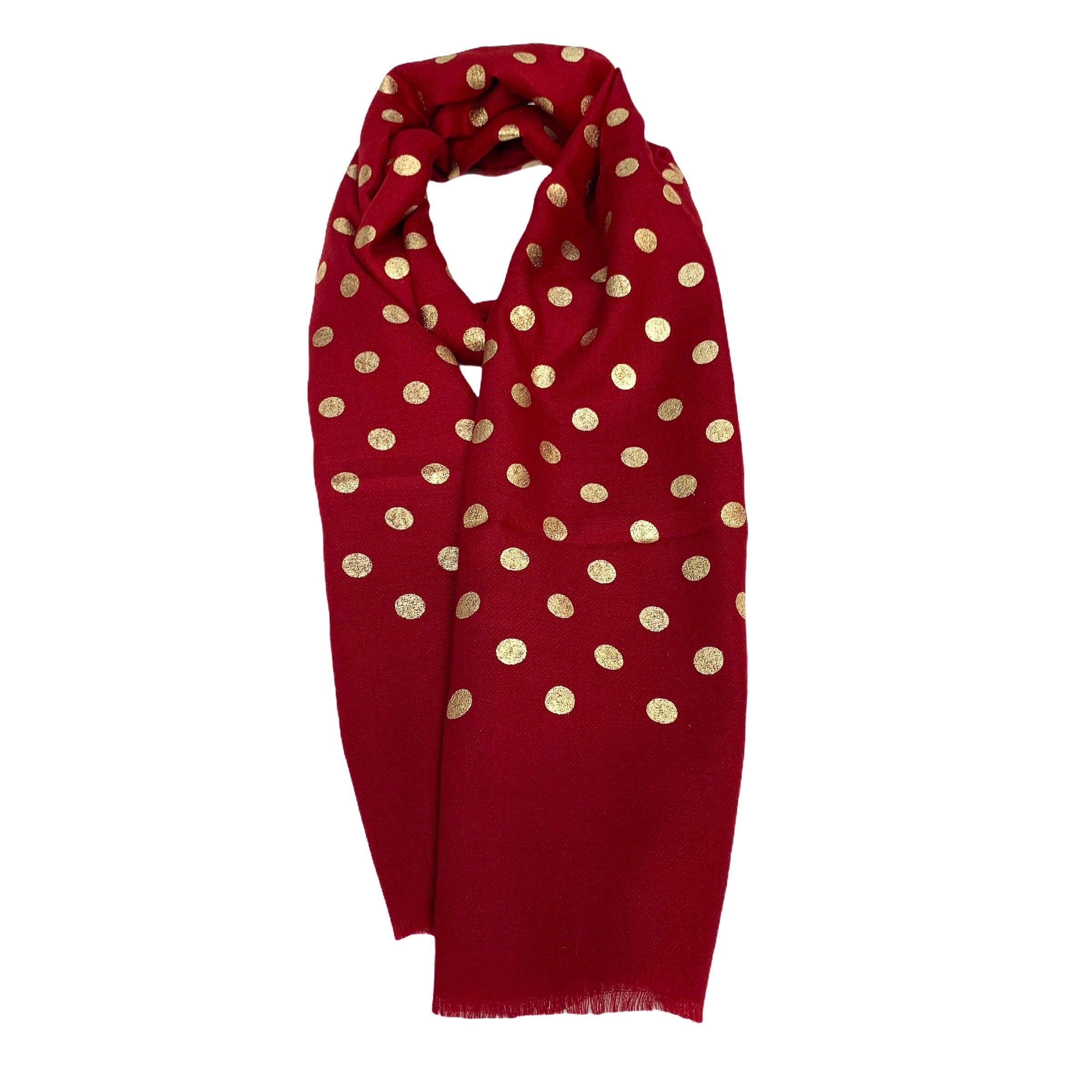 Elegant cashmere Polka 2024 Dots Scarf Shawl Women’s wrap 28x76” inches