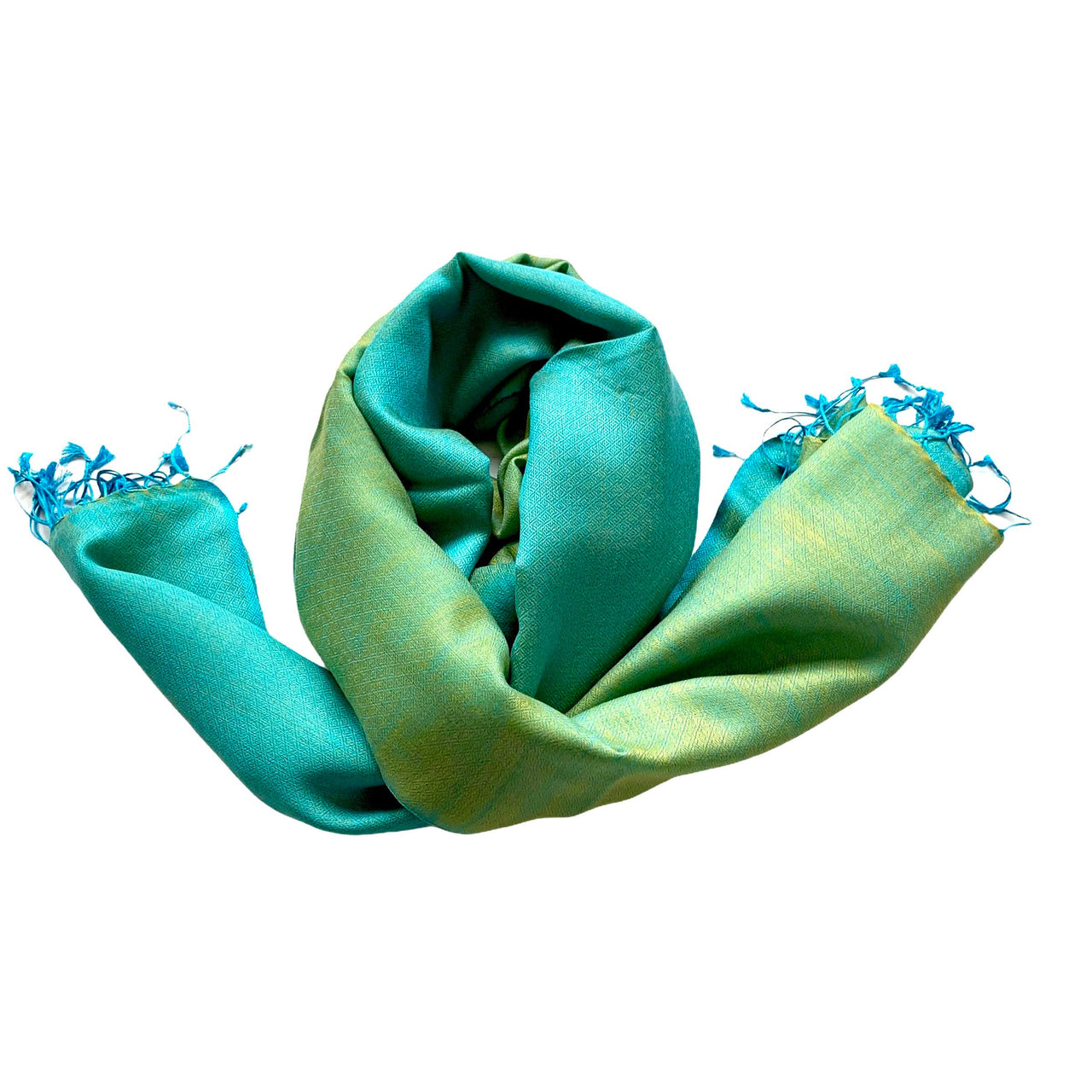 Elegant Turquoise Silk Pashmina wool Scarf Shawl Women’s Wrap Evening Wrap