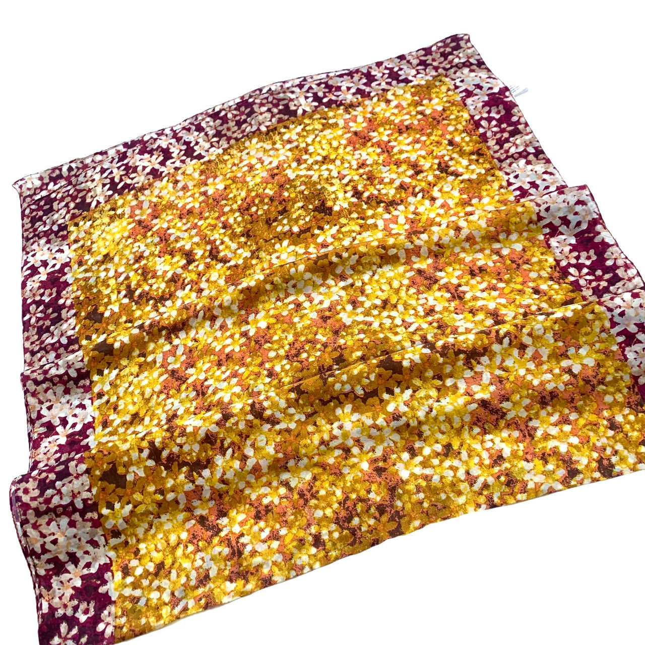 Colourful Floral Silk Scarf Neck Scarf Wrap Light weight Silk scarf