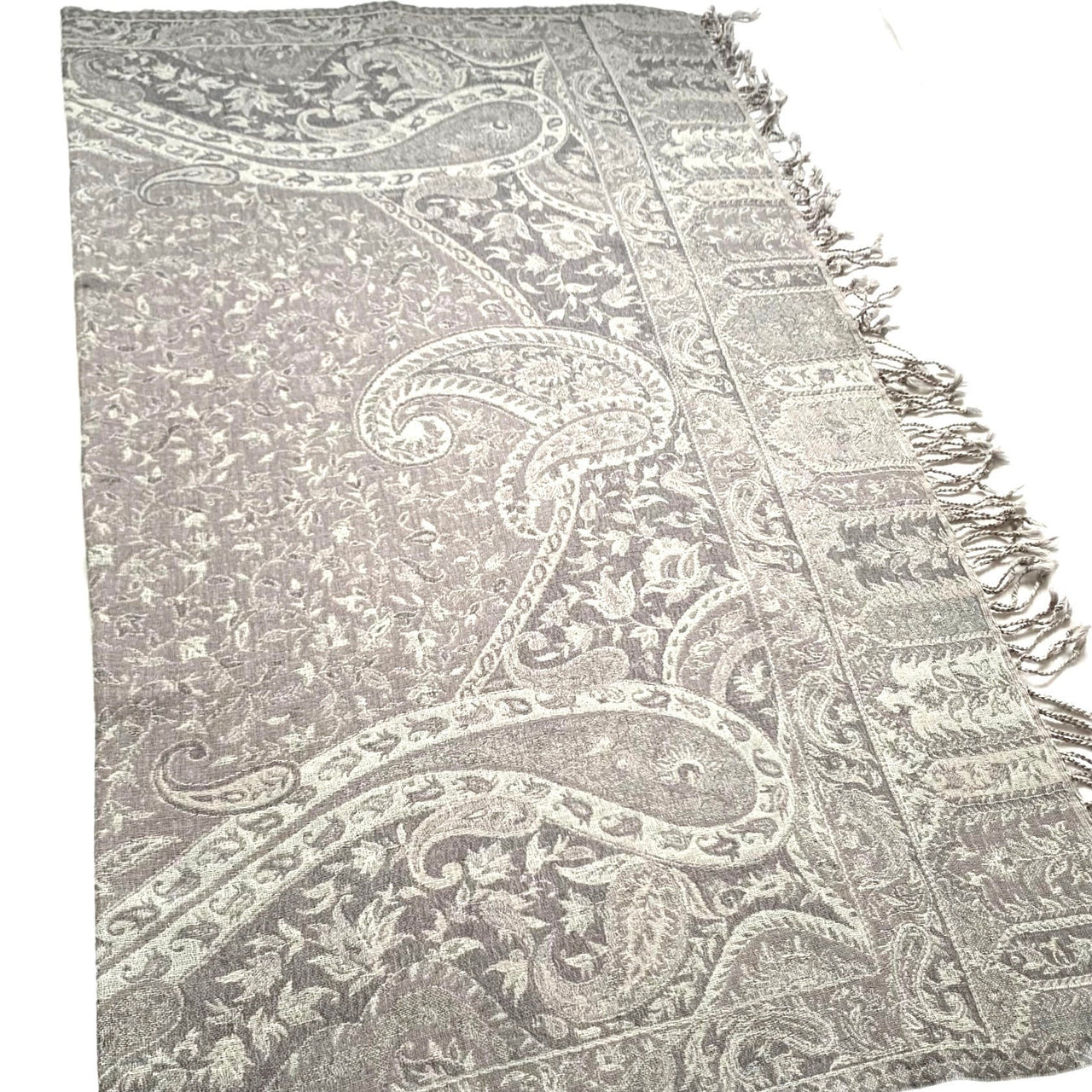 Stunning Grey Reversible Wool Blanket Scarf/Shawl/Wrap/Stole