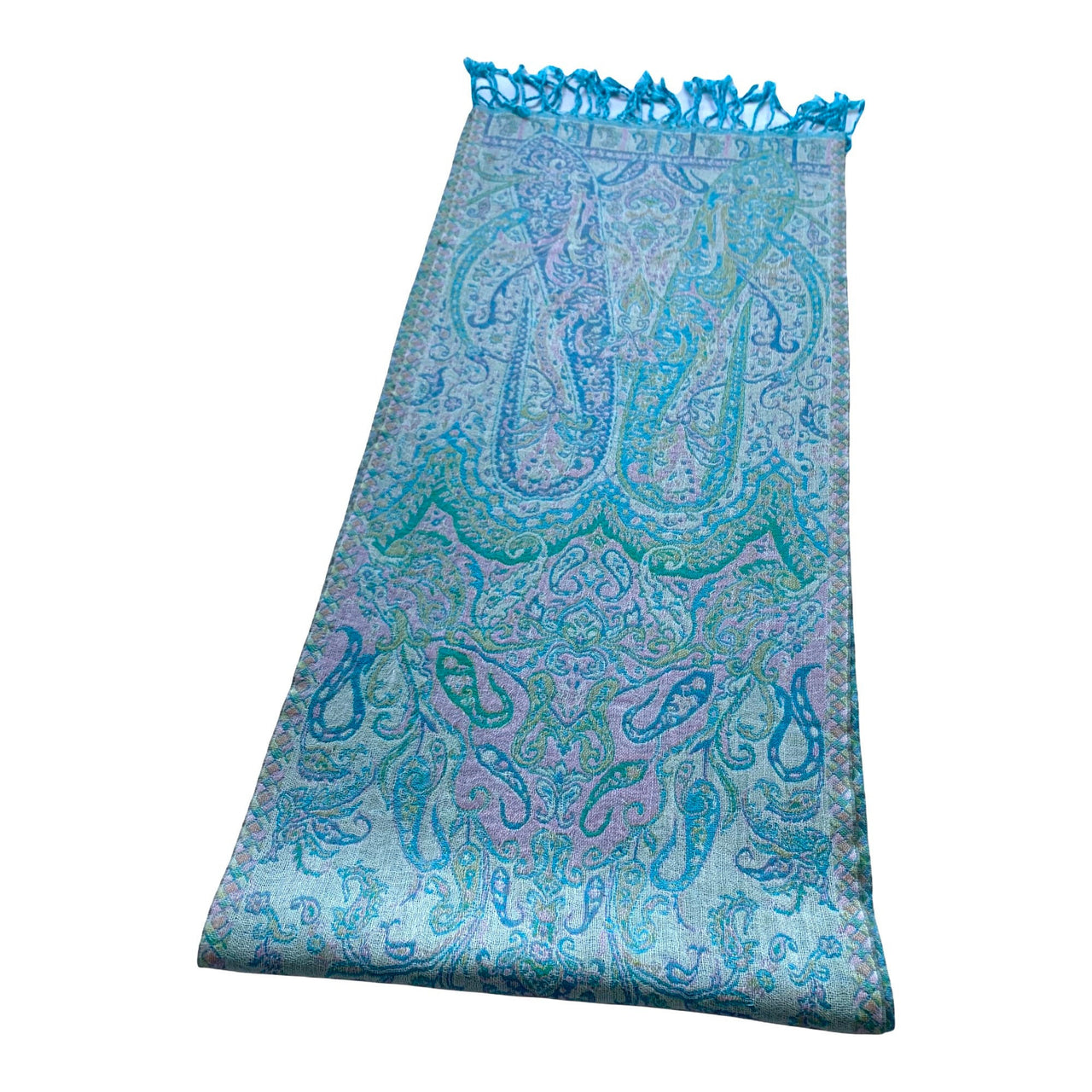 Gorgeous Black Beige Reversible Scarf Unisex Paisley Wool Scarf for Women & Men Outdoor Neck Warmer Winter Fall Lambs Wool