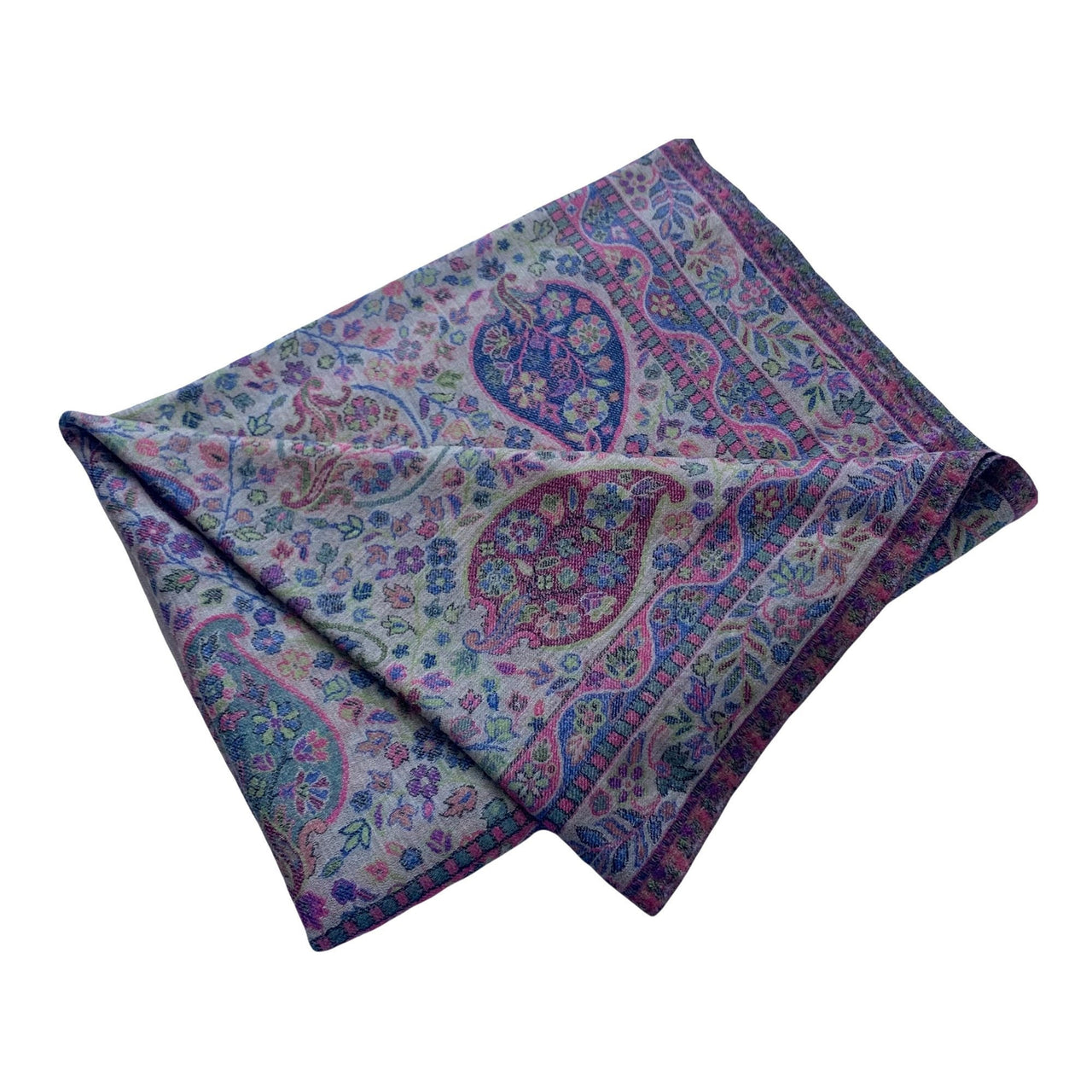 Elegant Kani jamawar Shawl Multicoloured Cashmere Scarf Wrap Stole 28x76” Inches