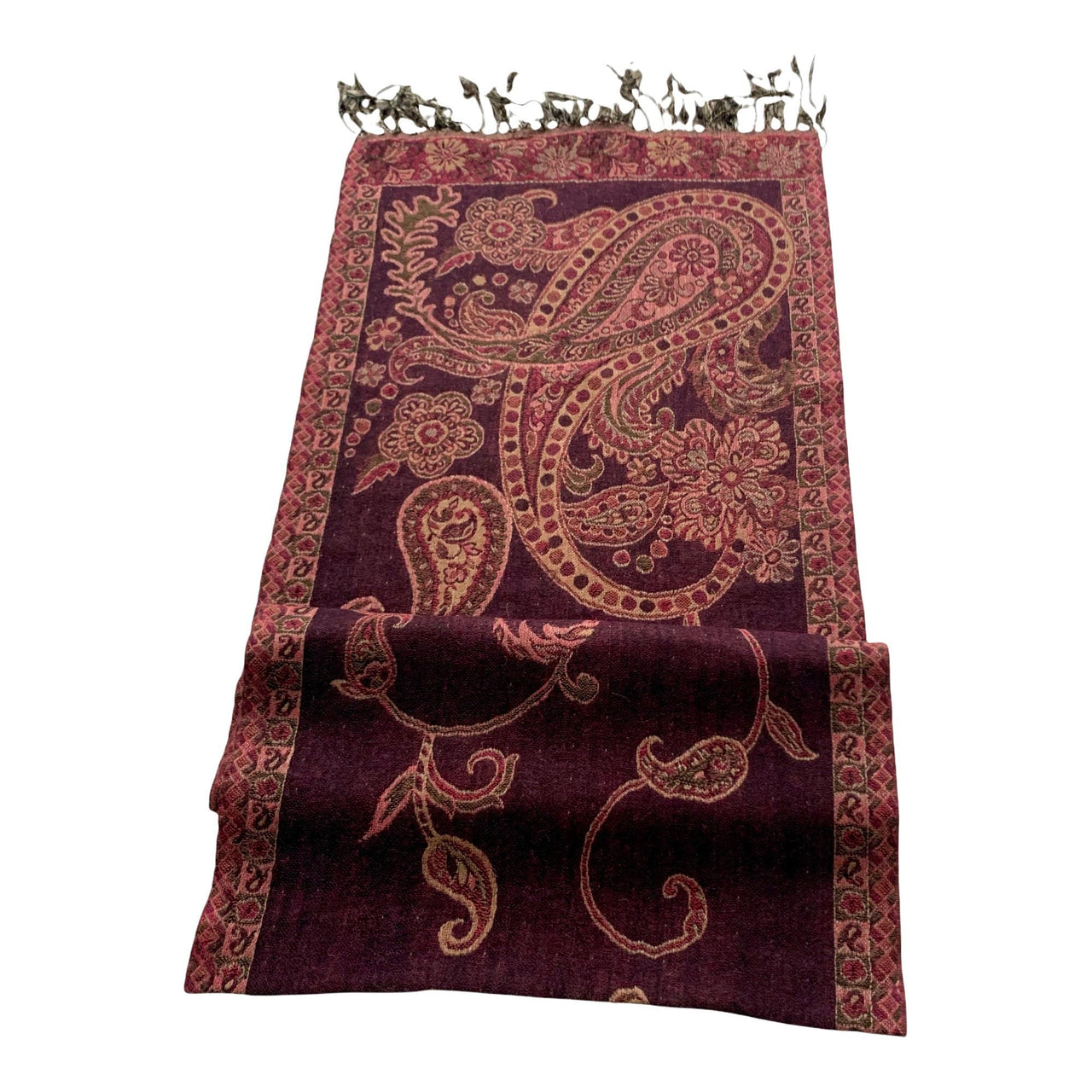 stunning Reversible Unisex Paisley Wool Scarf For Women & Men Outdoor Neck Warmer Winter Fall Scarf Lambs Wool