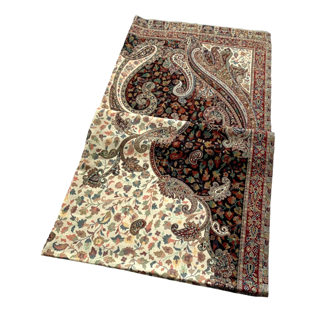 Gorgeous Paisley design Kani Wool Pashmina Shawl Wrap Throw Blanket