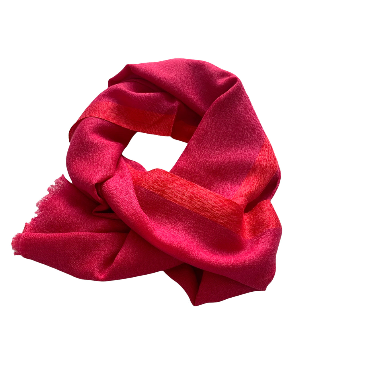 Pink Red Cashmere and Silk Minimal scarf /shawl/wrap/Stole